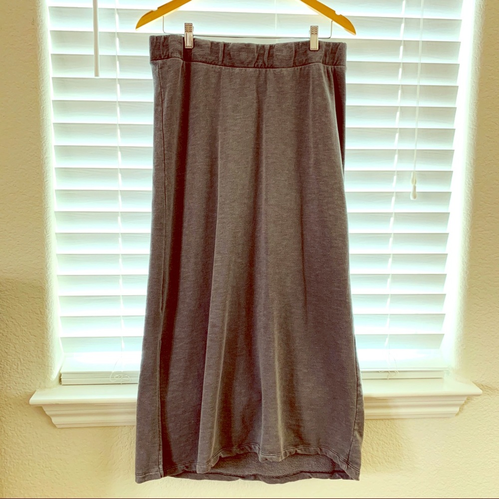 Gray maxi maternity skirt